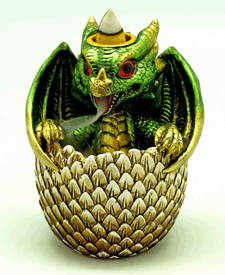 Dragon in Egg Back Flow Incense Burner